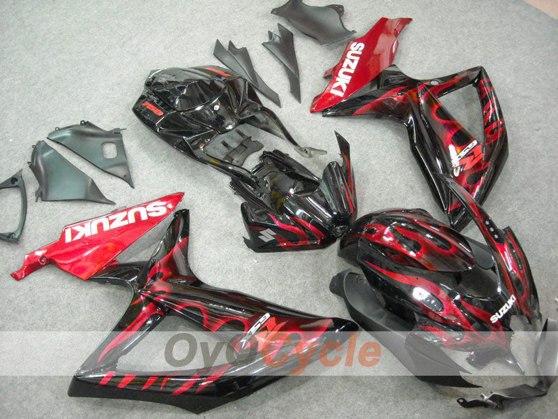Kit carene a iniezione per GSX R750 anni 08-10 - Rosso, Nero - Fiamma #OYO87901429 Immagine principale del prodotto