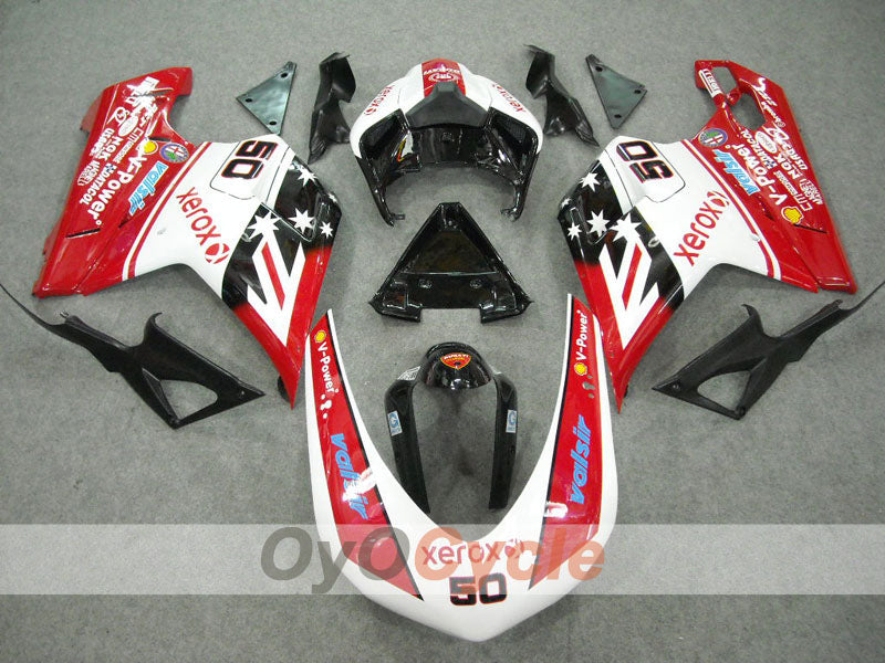 Kit carene a iniezione per Ducati 848 anni 08-13 - Rosso, Nero - Xerox #OYO87902239 Immagine secondaria del prodotto