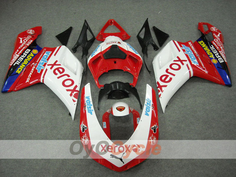 Kit carene a iniezione per Ducati 848 anni 08-13 - Rosso, Bianco - Xerox #OYO87902242 Immagine secondaria del prodotto
