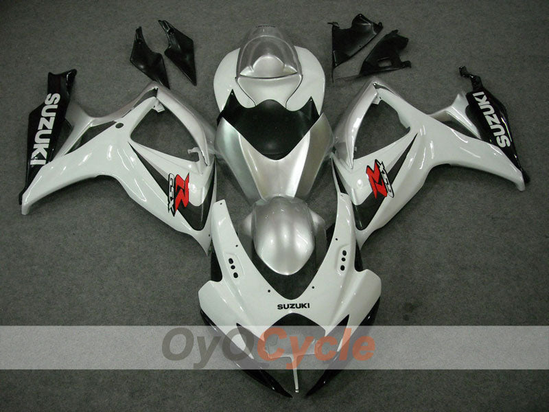 Kit carene a iniezione per GSX R600 06-07 - Bianco, Argento - Stile originale #OYO87901534 Immagine principale del prodotto