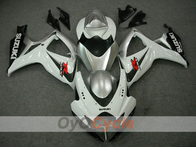 Kit carene a iniezione per GSX R600 06-07 - Bianco, Argento - Stile Fabbrica #OYO87902877 Immagine secondaria del prodotto