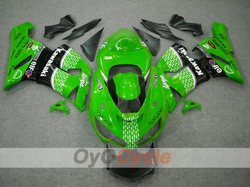 Kit carene a iniezione per NINJA ZX-6R 05-06 - Verde, Nero - Nakano #OYO87901885 Immagine secondaria del prodotto