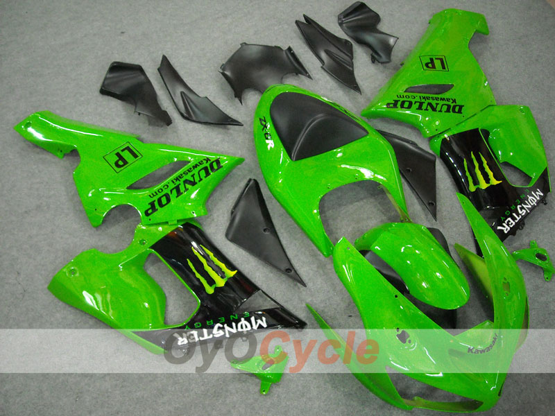 Carenatura a iniezione per NINJA ZX-6R 05-06 - Verde, Nero - Monster #OYO87901873 Immagine principale del prodotto