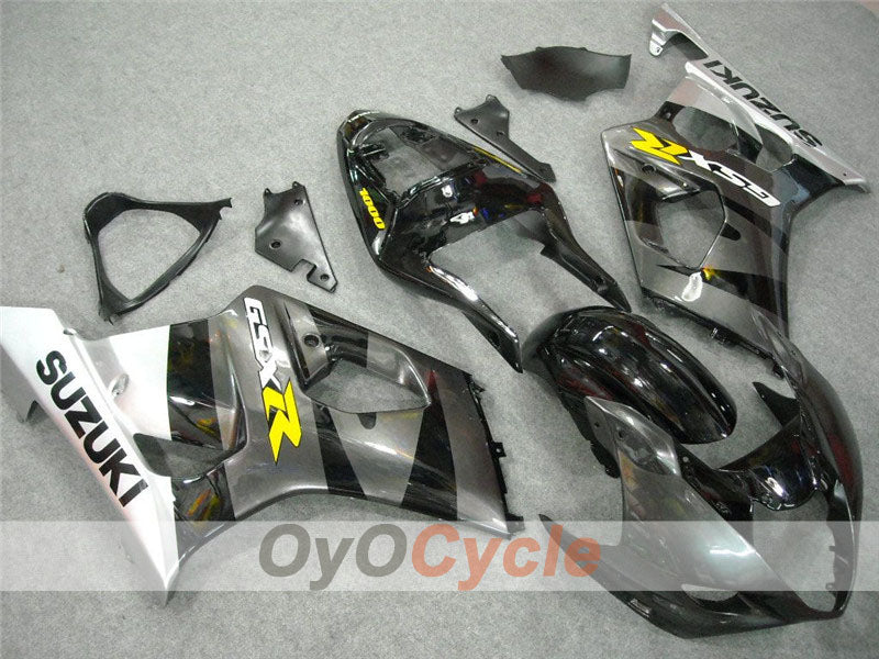 Kit carene a iniezione per GSX R1000 03-04 - Nero, Argento - Stile di fabbrica #OYO87901846 Immagine principale del prodotto