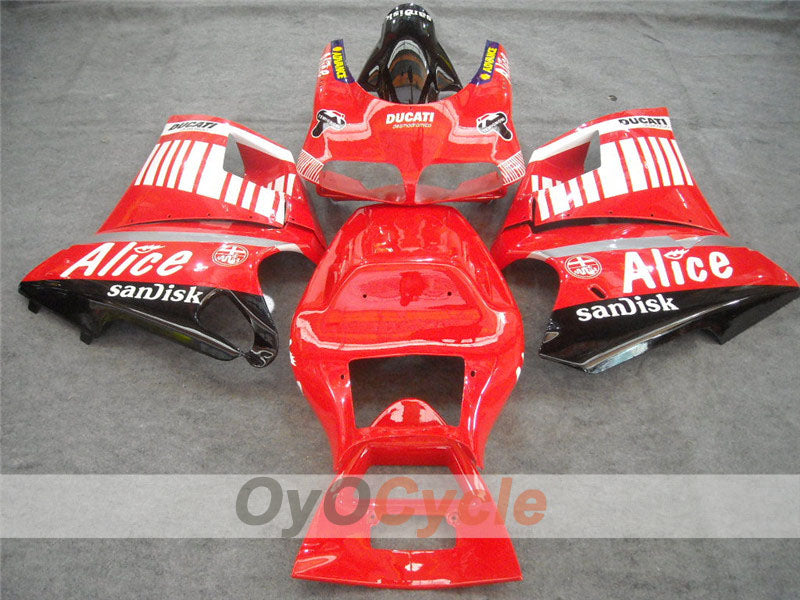 Kit carene a iniezione per Ducati 996 del 99-02 - Rosso, Bianco - Alice #OYO87902188 Immagine principale del prodotto