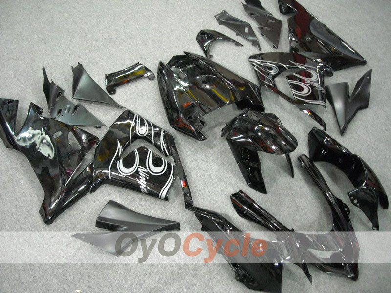 Carena a iniezione per NINJA ZX-10R 04-05 - Bianco, Nero - Fiamma #OYO87901533 Immagine principale del prodotto