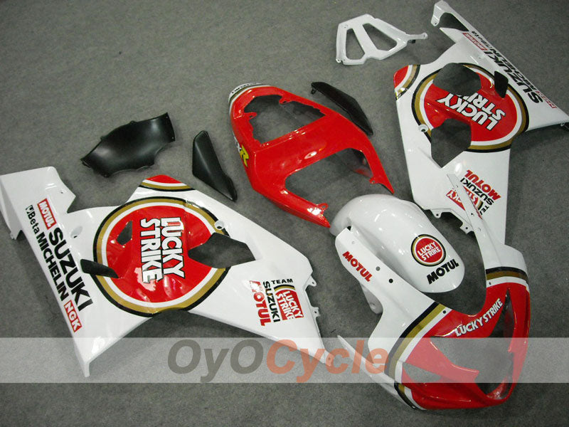 Kit carene a iniezione per GSX R750 anni 04-05 - Rosso, Bianco - Lucky Strike #OYO87901258 Immagine principale del prodotto