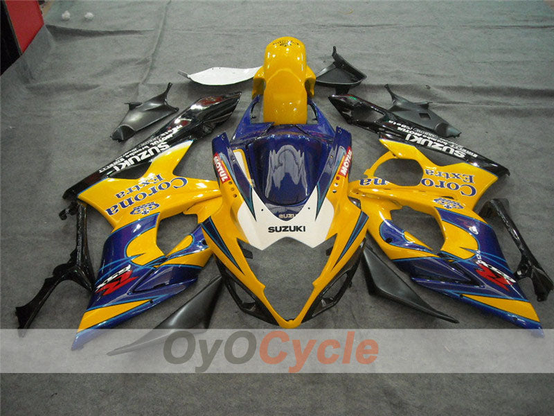 Kit carenatura a iniezione per GSX R1000 05-06 - Giallo, Blu - Corona #OYO87901942 Immagine principale del prodotto