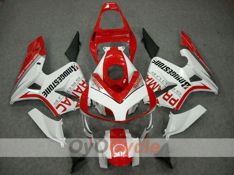 Carena a iniezione per CBR600RR anni 03-04 - Rosso, Bianco - PRAMAC #OYO87902565 Immagine secondaria del prodotto