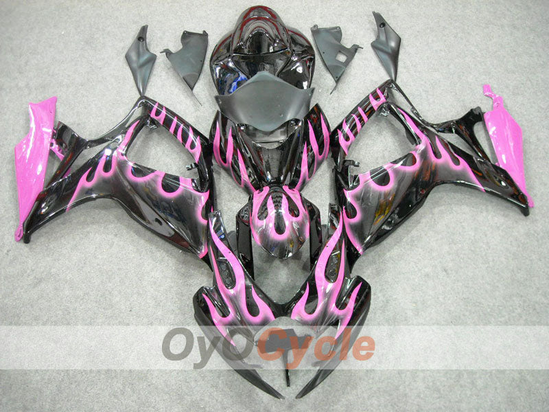 Kit carene a iniezione per GSX R600 06-07 - Nero, Rosa - Fiamma #OYO87901493 Immagine secondaria del prodotto