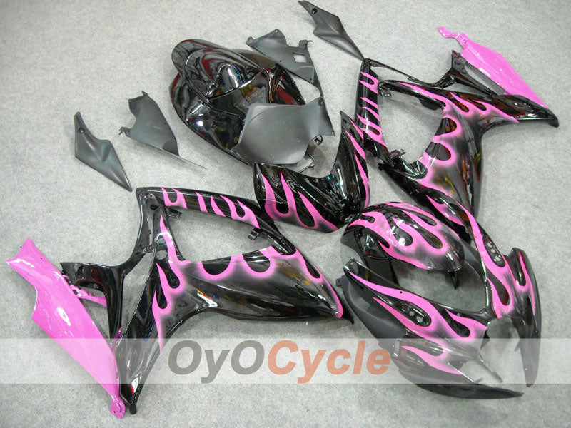 Kit carene a iniezione per GSX R600 06-07 - Nero, Rosa - Fiamma #OYO87901493 Immagine principale del prodotto