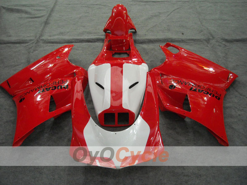 Kit Carene a Iniezione per Ducati 748 del 94-02 - Rosso, Bianco - Stile Originale #OYO87902044 Immagine secondaria del prodotto
