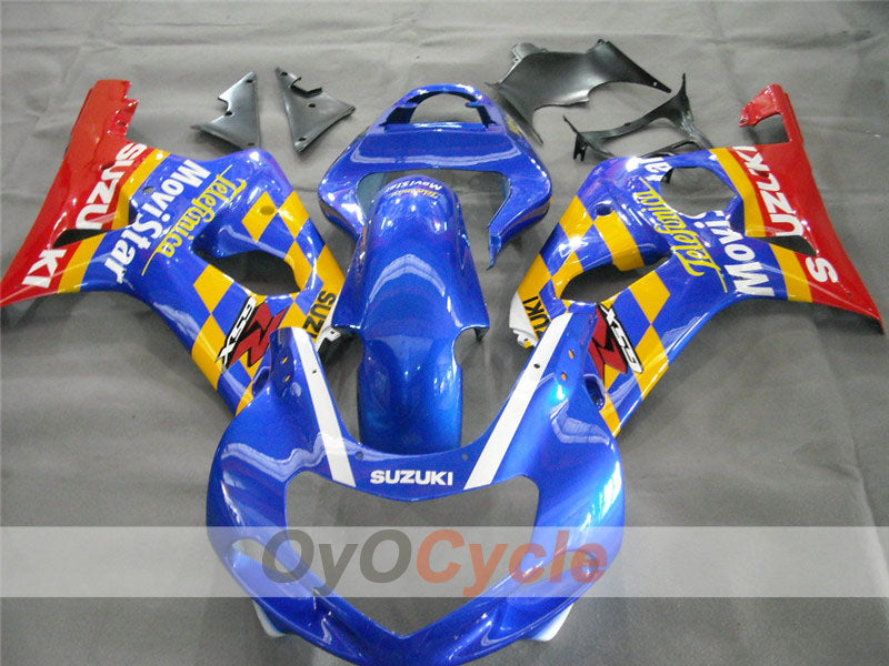 Kit carenatura a iniezione per GSX R1000 00-02 - Rosso, Blu - Movistar #OYO87901739 Immagine principale del prodotto