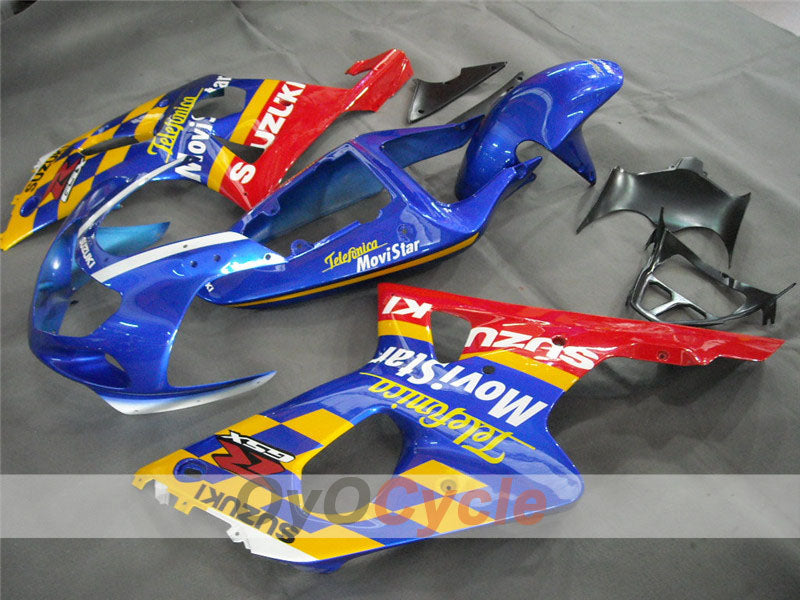 Kit carenatura a iniezione per GSX R1000 00-02 - Rosso, Blu - Movistar #OYO87901739 Immagine secondaria del prodotto