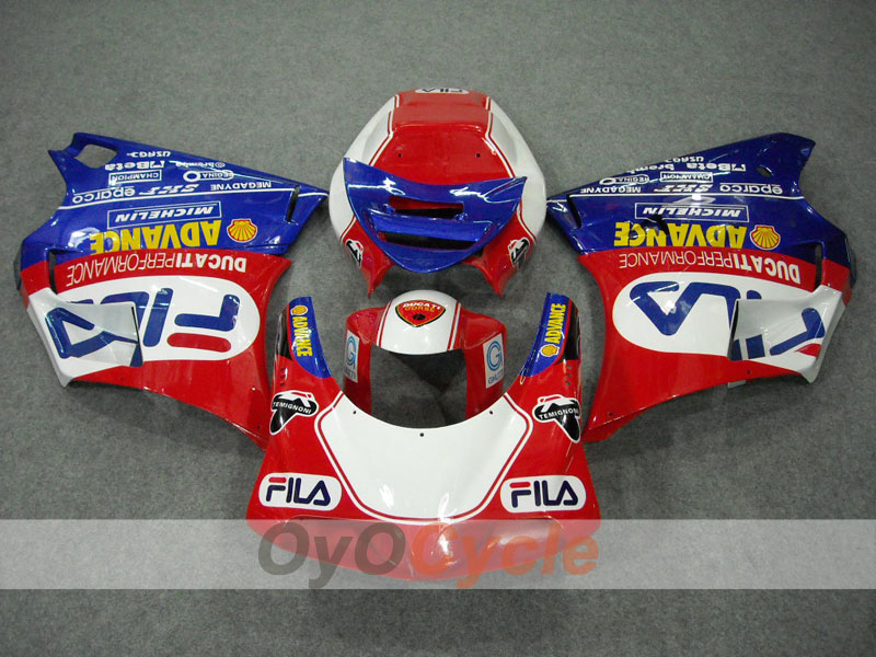 Carenatura a iniezione per Ducati 996 del 99-02 - Rosso, Blu - FILA #OYO87902217 Immagine principale del prodotto