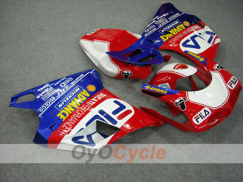 Carenatura a iniezione per Ducati 996 del 99-02 - Rosso, Blu - FILA #OYO87902217 Immagine secondaria del prodotto