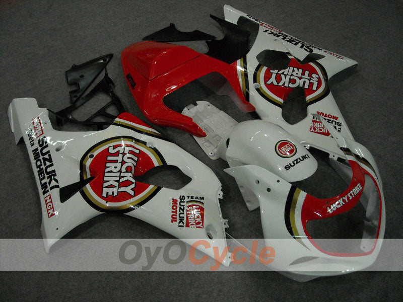 Kit carene a iniezione per GSX R750 anni 00-03 - Rosso, Bianco - Lucky Strike #OYO87901058 Immagine principale del prodotto