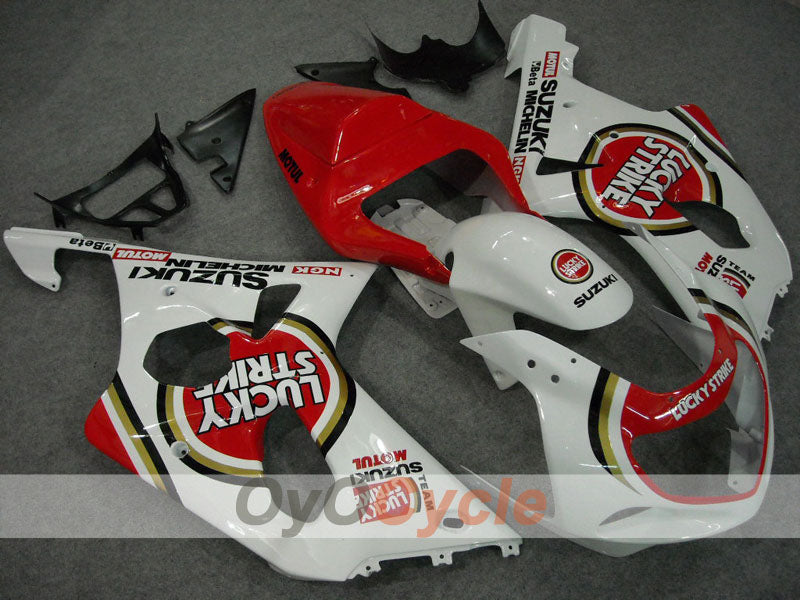 Kit carene a iniezione per GSX R750 anni 00-03 - Rosso, Bianco - Lucky Strike #OYO87901058 Immagine secondaria del prodotto