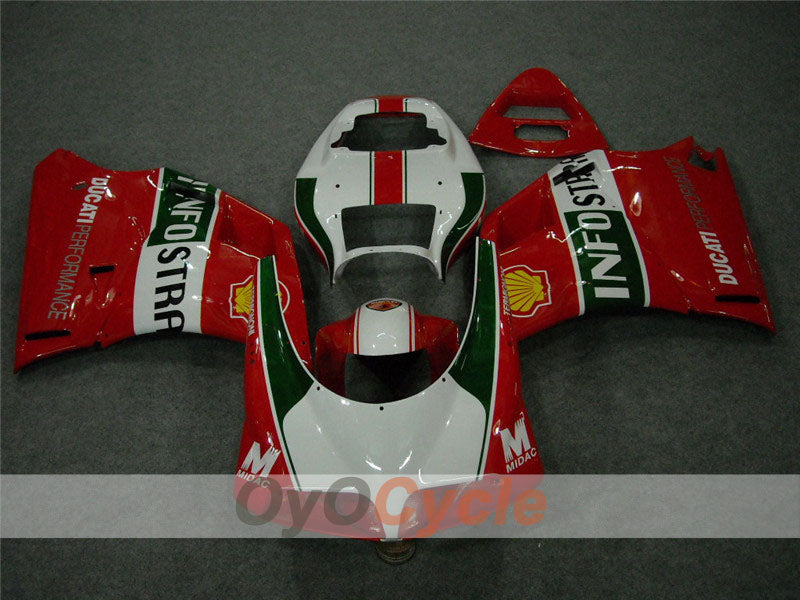 Kit carene a iniezione per Ducati 998 02-04 - Rosso, Bianco - INFO STRADA #OYO87902295 Immagine secondaria del prodotto