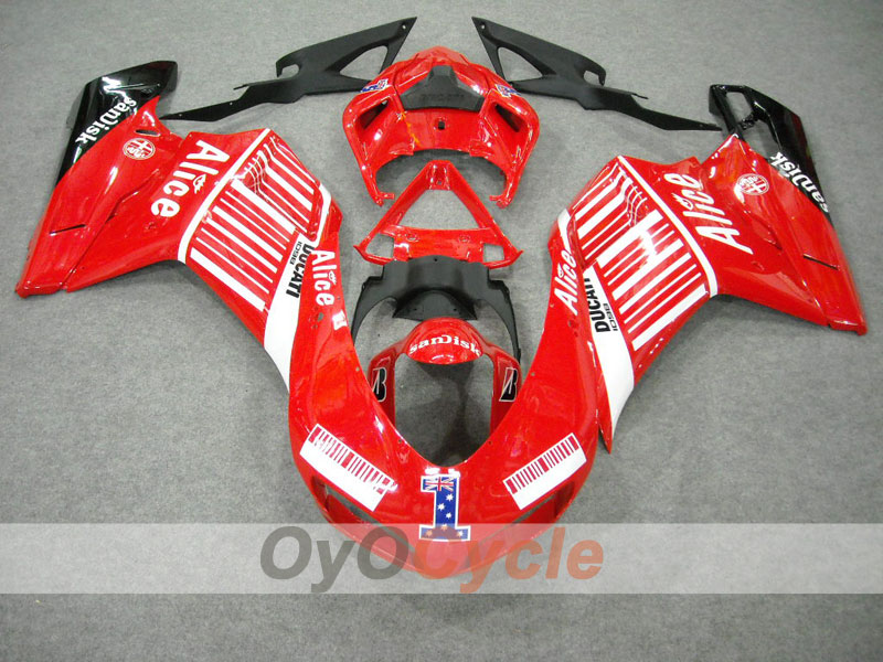 Kit carene a iniezione per Ducati 1198 09-11 - Rosso, Nero - Alice #OYO87902326 Immagine principale del prodotto