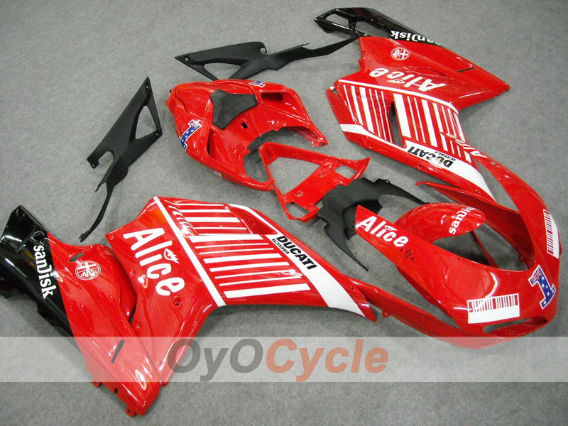 Carena a iniezione per Ducati 848 anni 08-13 - Rosso, Nero - Alice #OYO87902174 Immagine principale del prodotto
