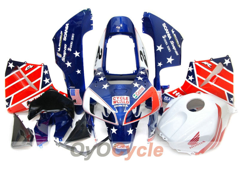 Kit carene a iniezione per CBR600RR 05-06 - Rosso, Blu - Castrol #OYO87900208 Immagine principale del prodotto