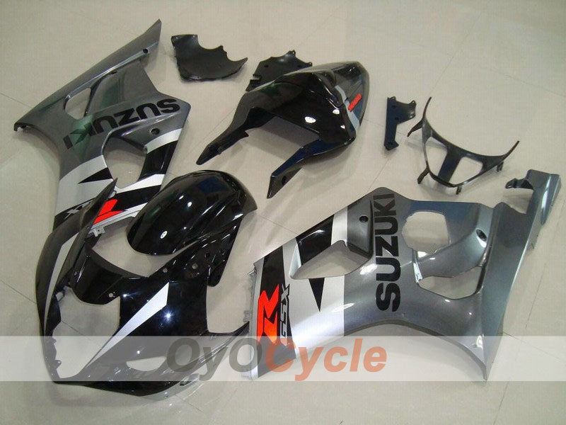 Kit carenatura a iniezione per GSX R1000 del 03-04 - Nero, Argento - Stile fabbrica #OYO87901902 Immagine principale del prodotto