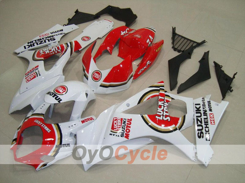 Kit carene a iniezione per GSX R1000 07-08 - Rosso, Bianco - Lucky Strike, MOTUL #OYO87902105 Immagine principale del prodotto