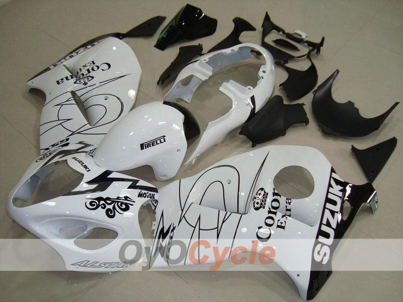 Carena a iniezione per GSXR1300 Hayabusa 99-07 - Bianco, Nero - Corona, MOTUL #OYO87902649 Immagine principale del prodotto