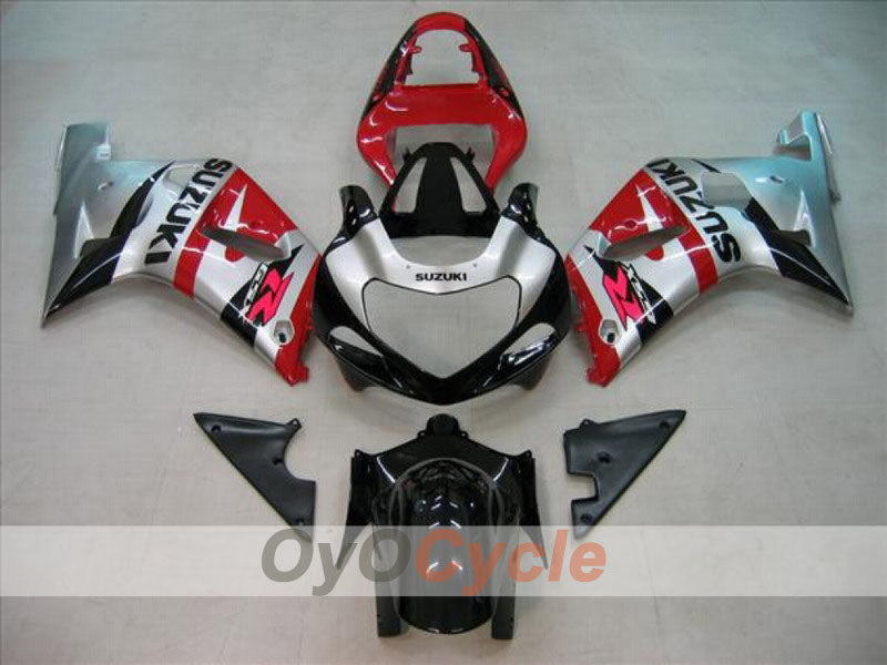 Carena a iniezione per GSX R750 00-03 - Rosso, Nero, Argento - Stile di fabbrica #OYO87901091 Immagine principale del prodotto