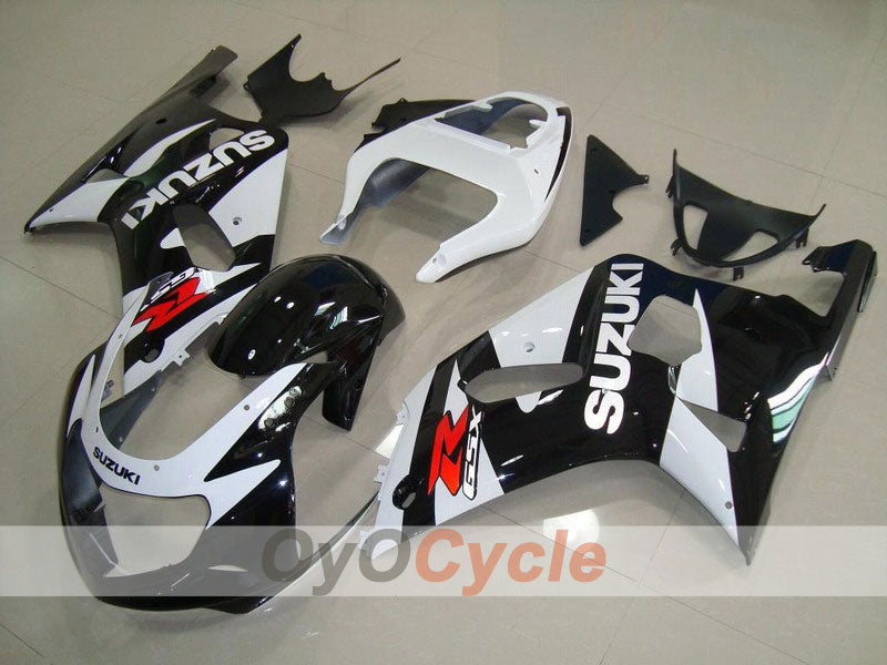 Kit carenatura a iniezione per GSX R600 01-03 - Bianco, Nero - Stile di fabbrica #OYO87901087 Immagine principale del prodotto