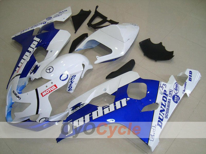 Carenatura a iniezione per GSXR600 04-05 - Blu, Bianco - DUNLOP, Jordan, MOTUL #OYO87901194 Immagine principale del prodotto