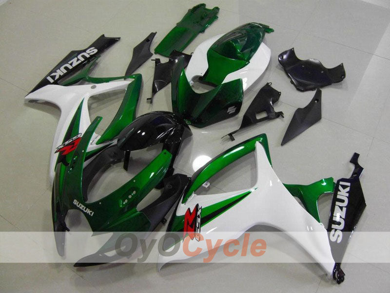 Kit carene stampate a iniezione per GSX-R600 06-07 - Verde, Bianco - Stile originale #OYO87901552 Immagine principale del prodotto