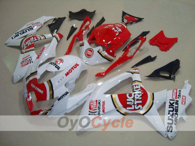 Carenatura a iniezione per GSX R750 anni 08-10 - Rosso, Bianco - Lucky Strike #OYO87901452 Immagine principale del prodotto
