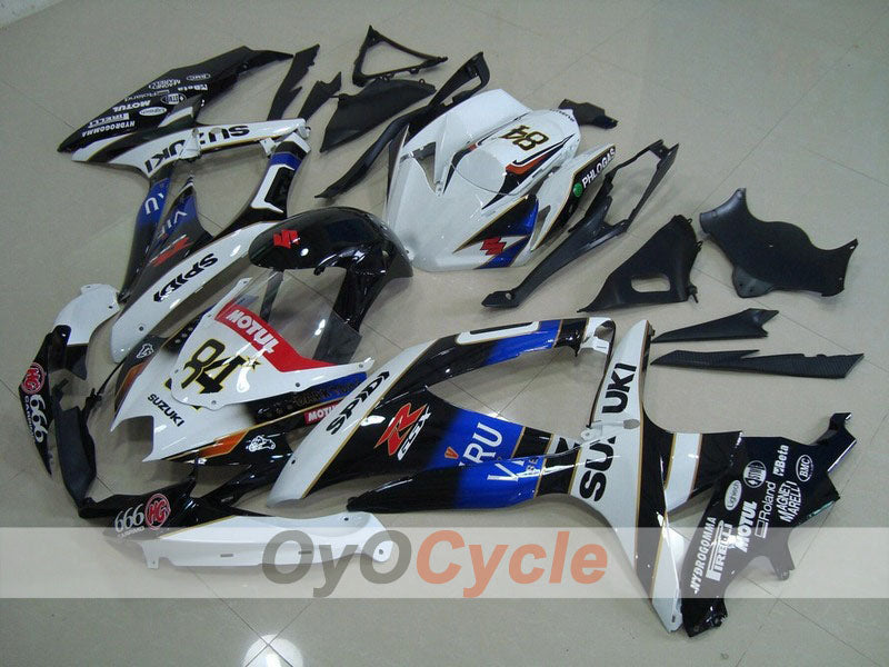 Carenatura a iniezione per GSX R600 08-10 - Bianco, Nero - VIRU #OYO87901676 Immagine principale del prodotto