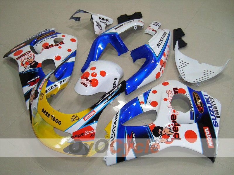 Kit carene per Suzuki GSXR600 97-00 - Blu, Bianco - Dark Dog #OYO87902977 Immagine principale del prodotto