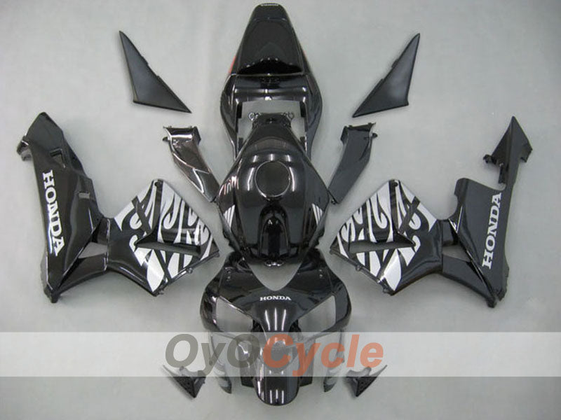 Kit carene a iniezione per CBR600RR 03-04 - Nero, Argento - Fiamma #OYO87902511 Immagine principale del prodotto