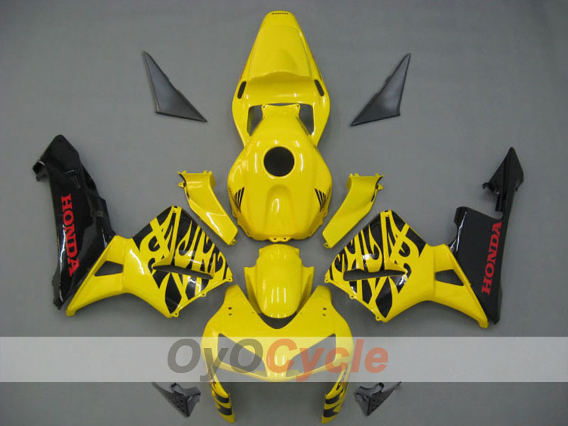 Kit carene a iniezione per CBR600RR 03-04 - Giallo, Nero - Fiamma #OYO87902513 Immagine principale del prodotto