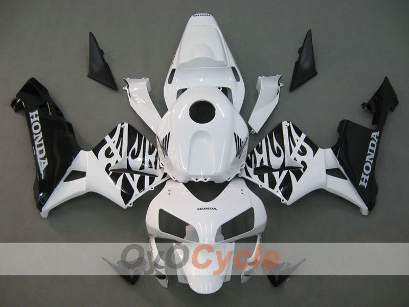 Carene a iniezione per CBR600RR del 03-04 - Bianco, Nero - Fiamma #OYO87902515 Immagine principale del prodotto