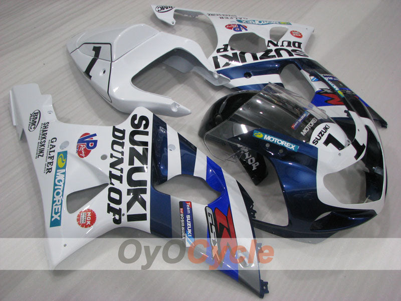Kit carene a iniezione per GSX R1000 00-02 - Blu, Bianco - DUNLOP #OYO87905182 Immagine principale del prodotto