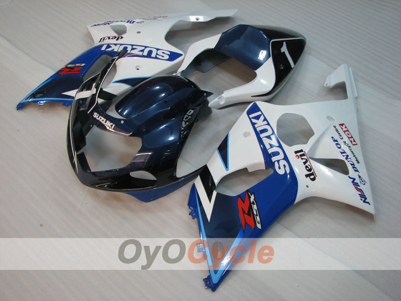 Carenatura a iniezione per GSX R600 01-03 - Blu, Bianco - Stile Fabbrica #OYO87905091 Immagine principale del prodotto