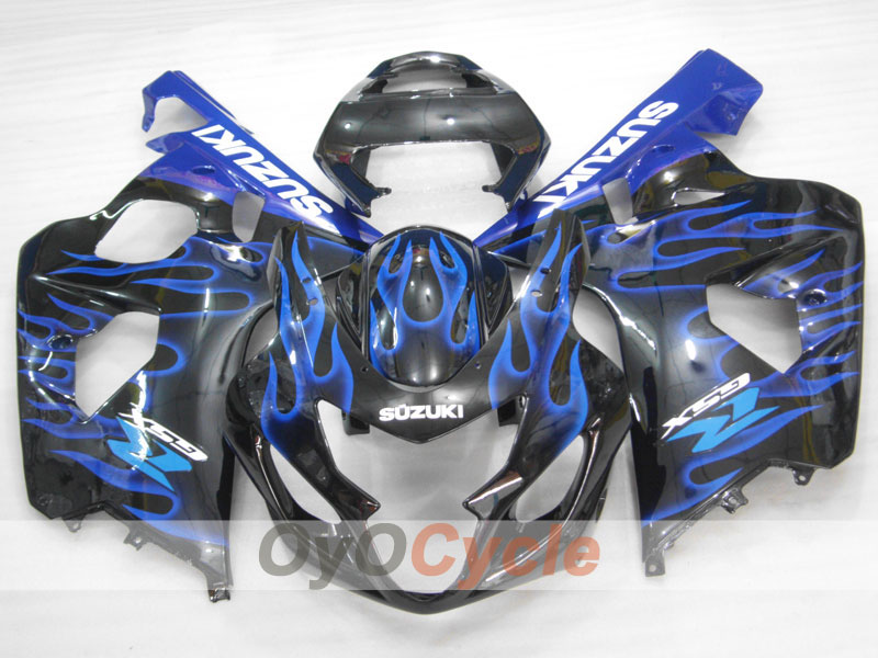 Kit carene a iniezione per GSXR600 04-05 - Blu, Nero - Fiamma #OYO87901178 Immagine principale del prodotto
