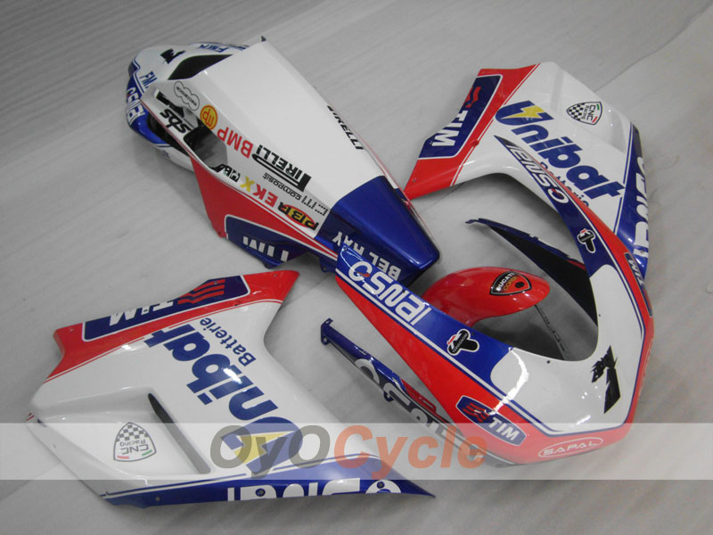 Kit carene a iniezione per Ducati 848 anni 08-13 - Rosso, Bianco - Stile Factory #OYO87902187 Immagine principale del prodotto