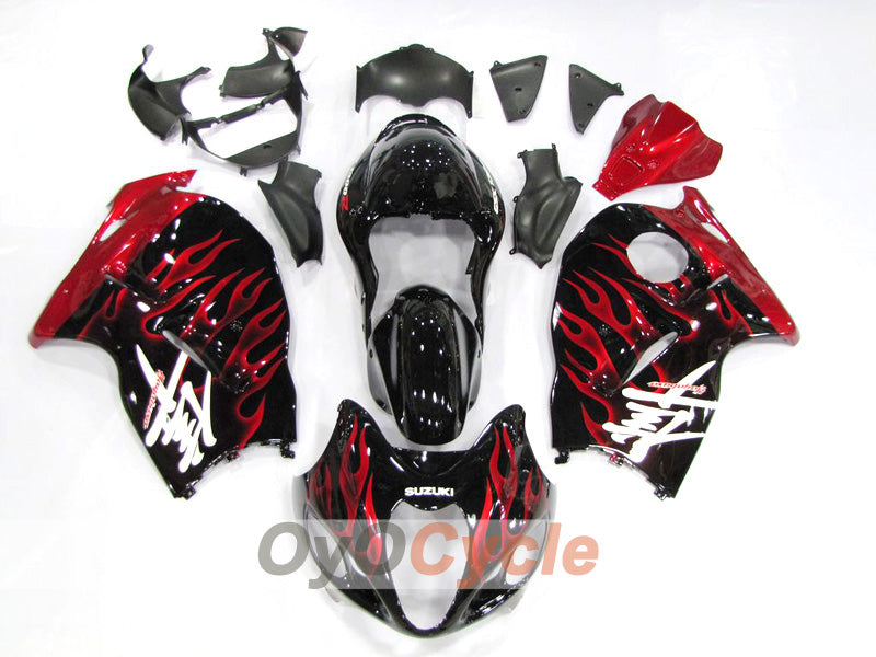 Kit carenatura a iniezione per GSXR1300 Hayabusa 99-07 - Rosso, Nero - Fiamma #OYO87902656 Immagine principale del prodotto