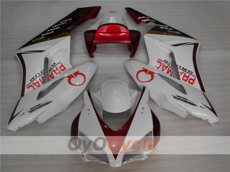 Kit Carene a iniezione per CBR1000RR 04-05 - Rosso, Bianco - PRAMAC #OYO87900524 Immagine principale del prodotto