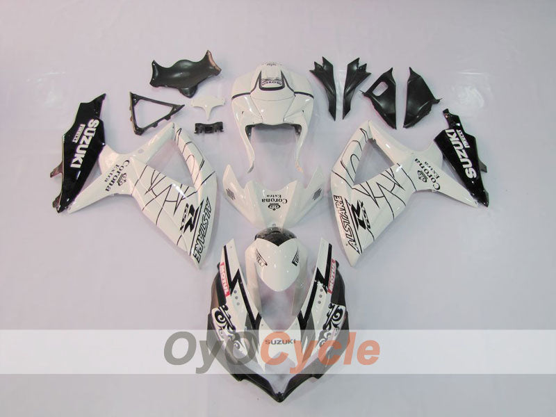 Carenatura a iniezione per GSX R750 anni 08-10 - Bianco, Nero - Corona #OYO87901377 Immagine principale del prodotto