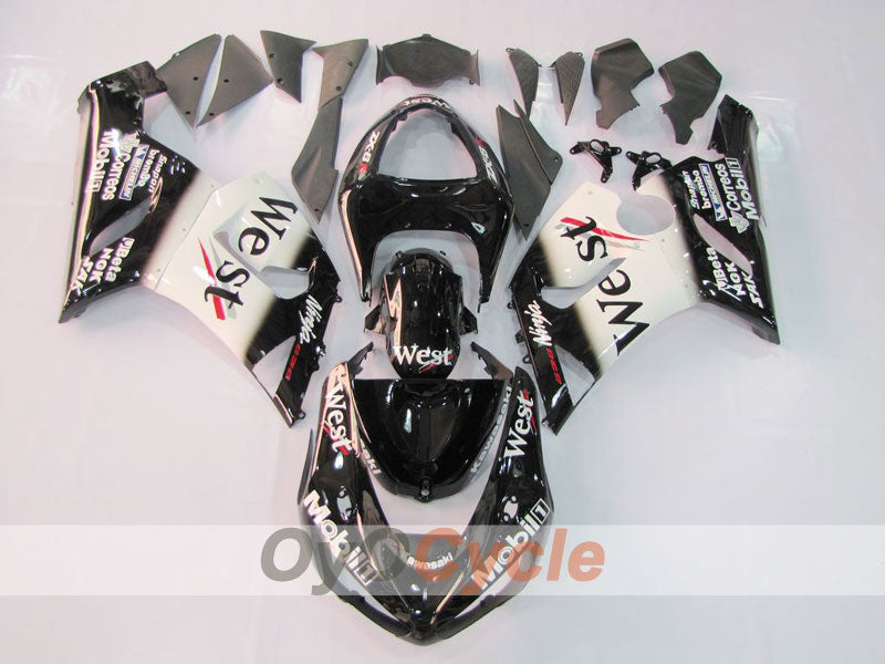 Kit carenatura a iniezione per NINJA ZX-6R 05-06 - Bianco, Nero - West #OYO87901894 Immagine principale del prodotto