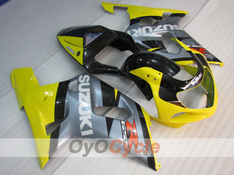 Kit carenatura a iniezione per GSX R750 00-03 - Giallo, Argento - Stile di fabbrica #OYO87905118 Immagine principale del prodotto