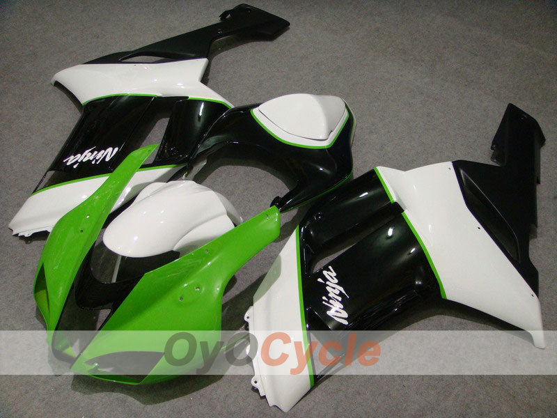 Kit carene a iniezione per NINJA ZX-6R 07-08 - Verde, Bianco - Stile Fabbrica #OYO87901918 Immagine principale del prodotto
