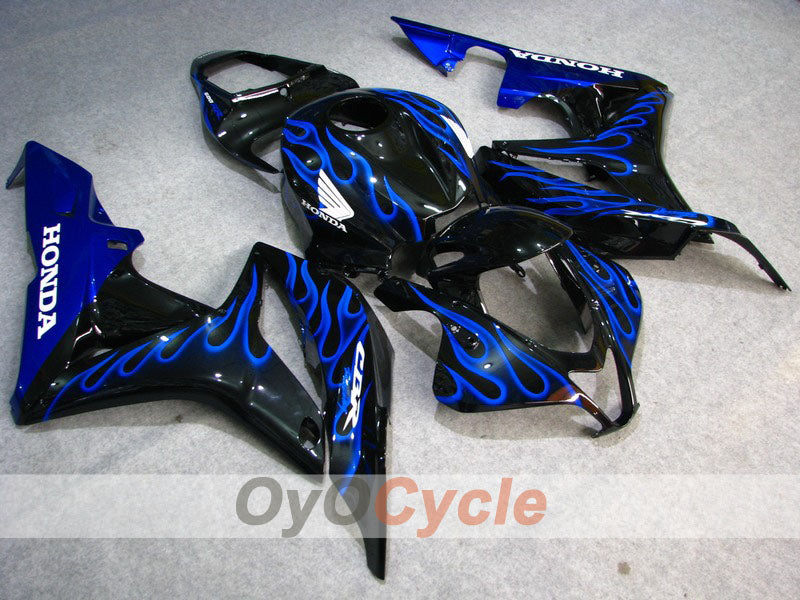 Kit carene stampate a iniezione per CBR600RR 07-08 - Blu, Nero - Fiamme #OYO87900362 Immagine principale del prodotto